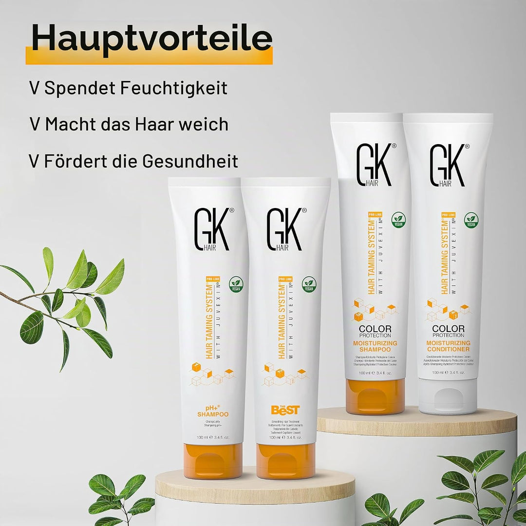 GK HAIR Global Keratin The Best Professional Hair Kit (100ml/3.4 Fl Oz) zum Glätten, Glätten von Ker