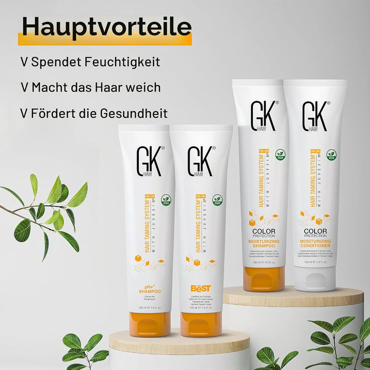 GK HAIR Global Keratin The Best Professional Hair Kit (100ml/3.4 Fl Oz) zum Glätten, Glätten von Ker