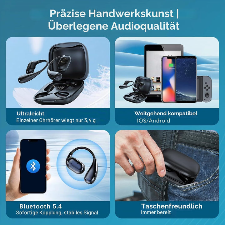 KI Übersetzer Kopfhörer Ninonly Bluetooth 5.4 Echtzeit Übersetzer Kopfhörer mit 150 Sprachen mit App