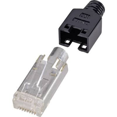 Renkforce H9540.4-10 RJ45-Steckverbinder, geschirmt CAT5e H9540.4-10 Stecker, gerade Pole: 8P8C Schw