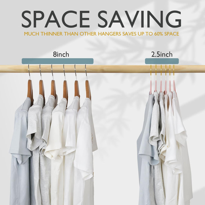 ManGotree Velvet Kleiderbügel, Kleider- und Anzugbügel, rutschfeste Filzbügel, ultraflache, platzspa