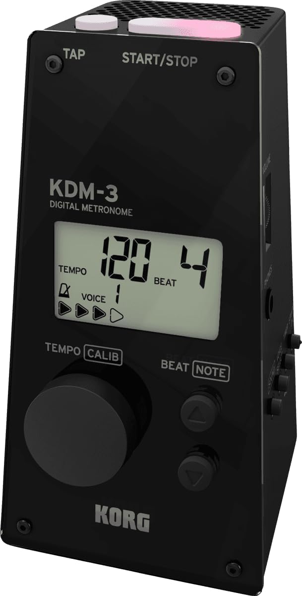 KORG Metronom KDM3, digitales Metronom in Pyramidenform, Metronom mit integrierter Sound- und Rhythm