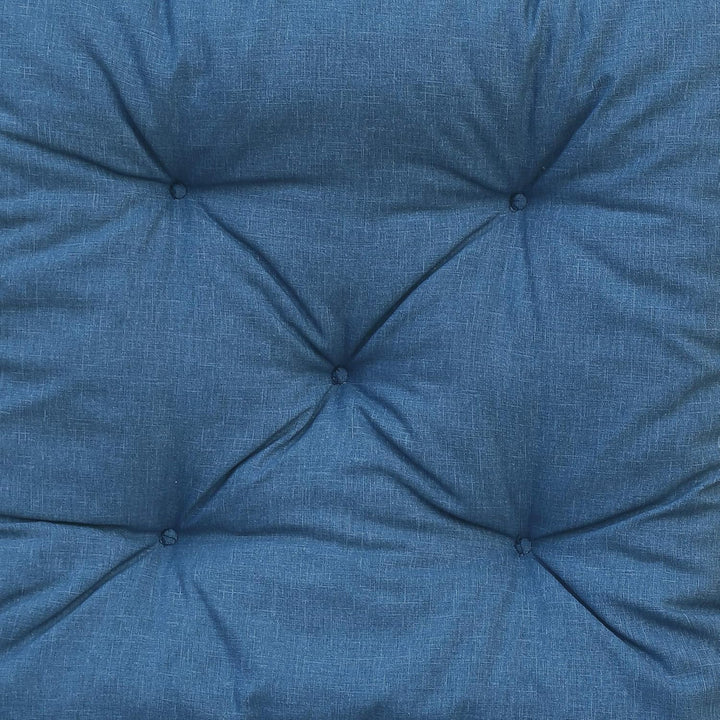 Ambientehome Sitzkissen Auflage Sitzpolster, 50 x 50 x 8 cm, 2er Set, blau/grau, Blau/Grau