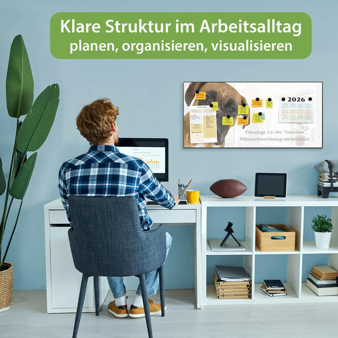 banjado Magnettafel schwarz 78 x 37cm / Magnetwand Metall/Magnetpinnwand als Memoboard/Pinnwand Magn