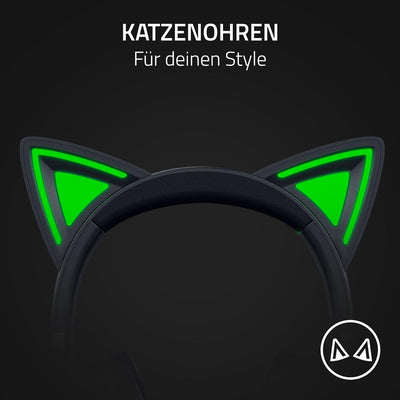 Razer Kraken Kitty V2 - Kabelgebundenes RGB-Headset mit Katzenohren (Reaktive Streaming-Beleuchtung,