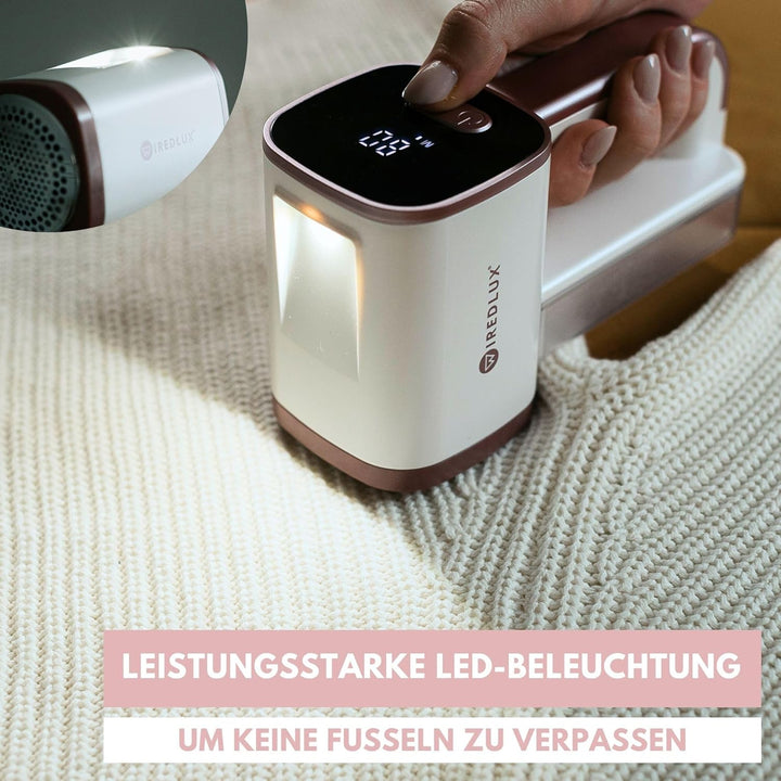Fusselrasierer Elektrisch WiredLux - Wiederaufladbarer Fusselentferner für Kleidung & Möbel - LED-Li