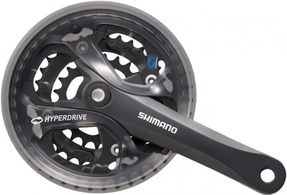SHIMANO Acera Trekking FC M361 Square 7/8 Speed Chainset, Unisex 175 mm Schwarz, 175 mm Schwarz