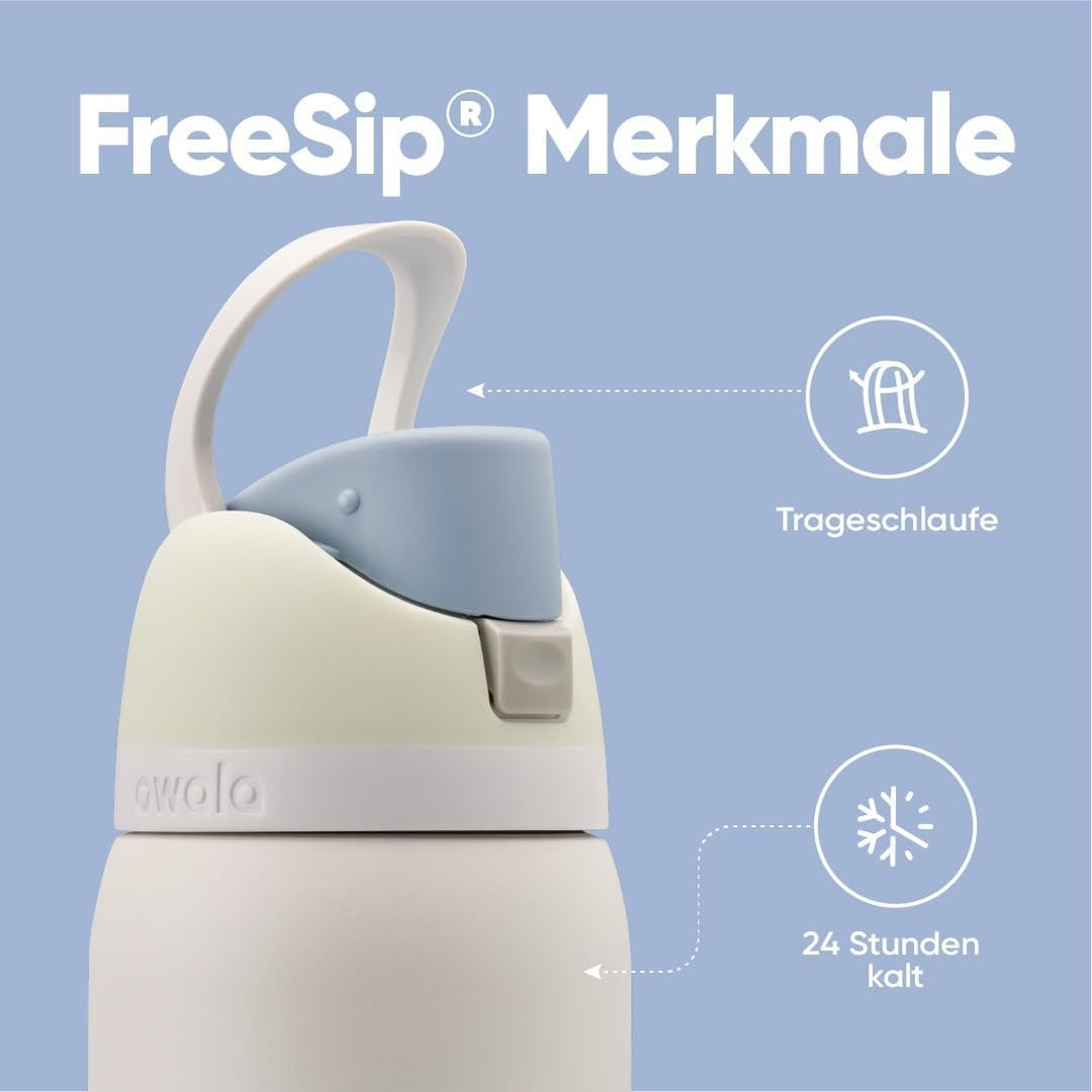 Owala FreeSip Isolierte Edelstahl Trinkflasche mit Strohhalm, 945 ml – BPA-frei, optimal für Sport,