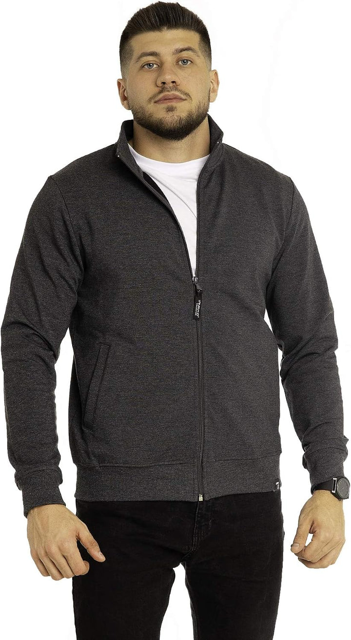 Imako® Herren Herren Premium Sweatjacke Sweatshirt-Jacke Sweatshirt mit Reissverschluss M Anthrazit,