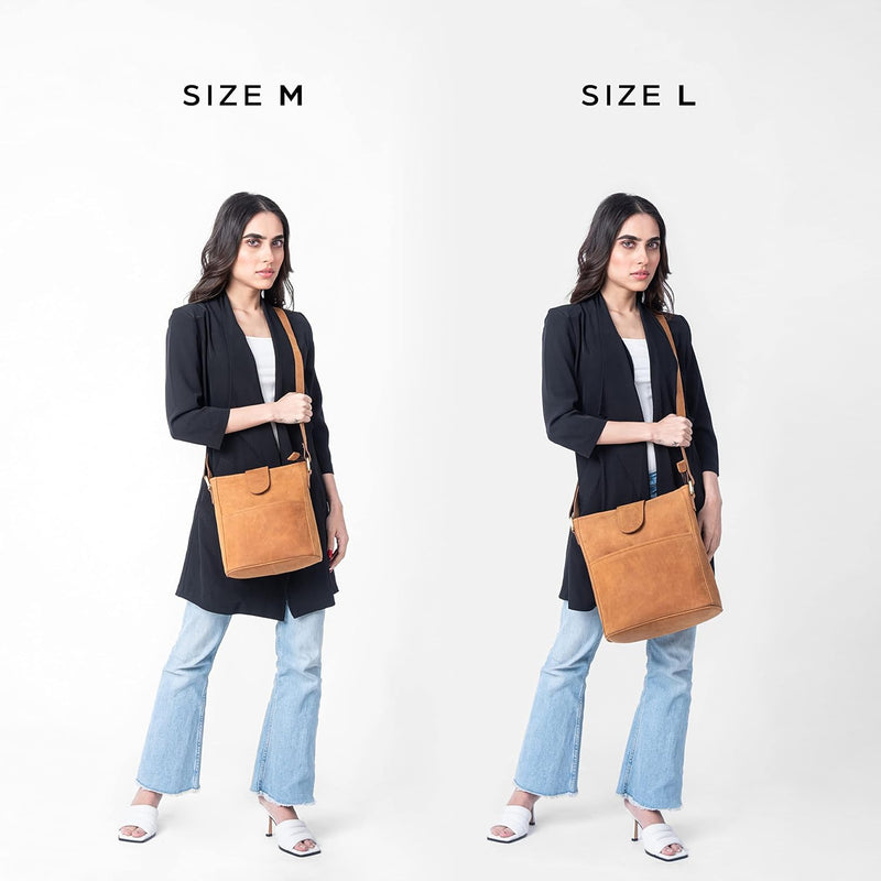 LEABAGS Leder Handtasche Damen I Premium Echtleder Umhängetasche I Damen Schultertasche I Damentasch