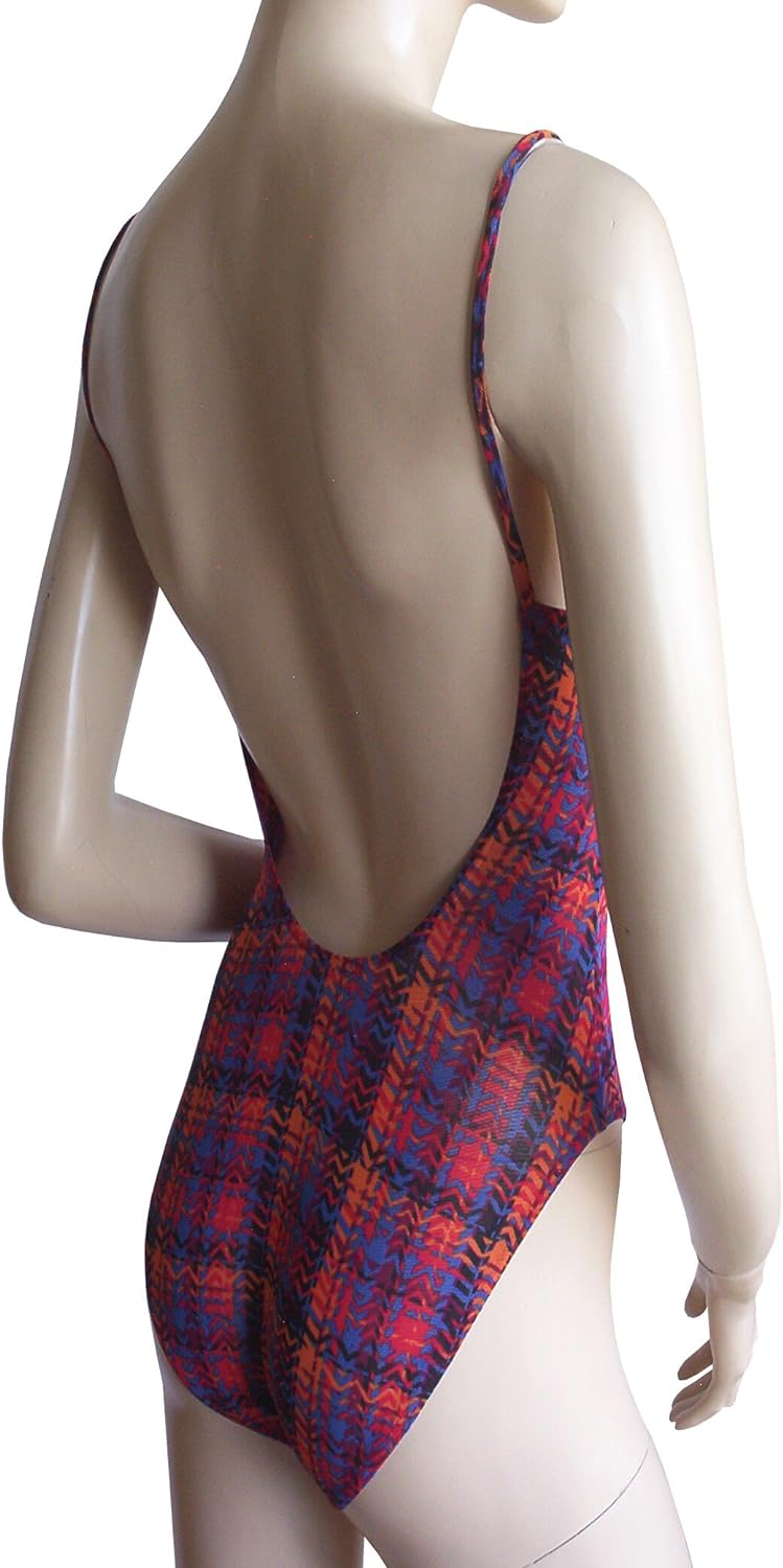 Solar Tan Thru Triangel-Badeanzug 101451-52 rot/blau/orange, Gr. 38 B-Cup