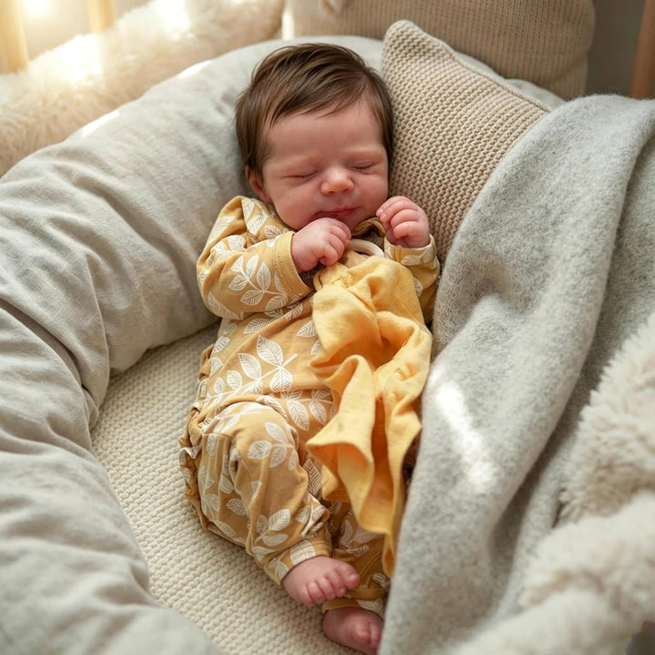 Zero pam Reborn Baby Puppen Vollsilikon Lebensecht-48CM Silikon Baby Mädchen Mit Haaren, Wie Echtes