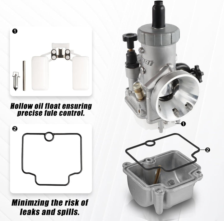 NIBBI PE17mm Vergaser für 80cc-100cc Flansch Motorrad Motor Vergaser mit Carb Jets PE-Flansch-17mm,