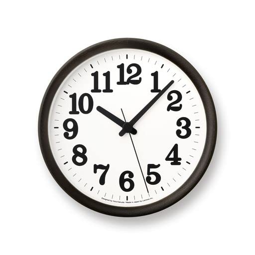 Lemnos Wanduhr Clock C/Wanduhr Holz aus Japan/Designer Wanduhr ohne Tickgeräusche/Wanduhr modern mit