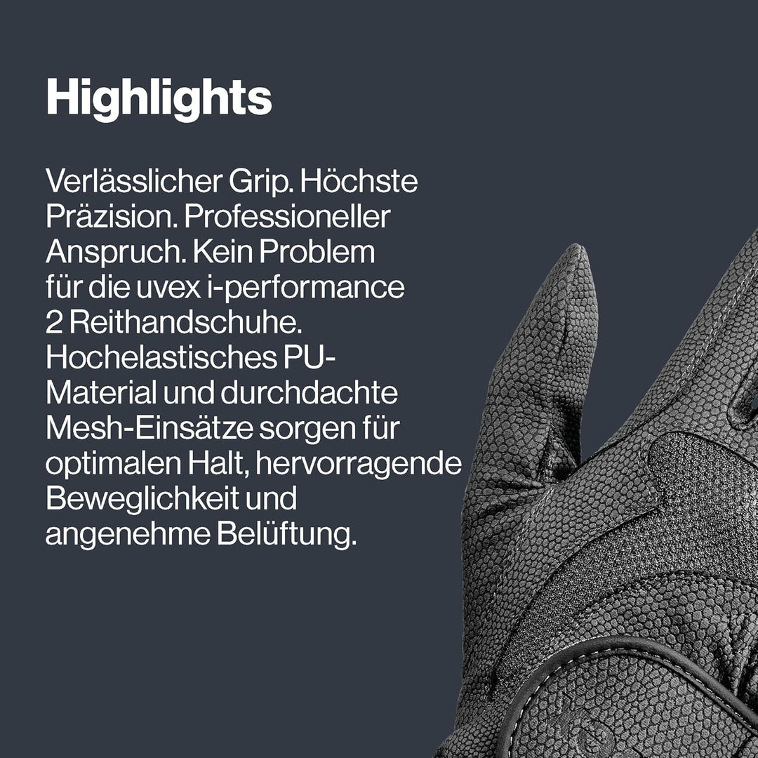 Uvex I-Performance 2 Reithandschuhe 6 Schwarz, 6 Schwarz