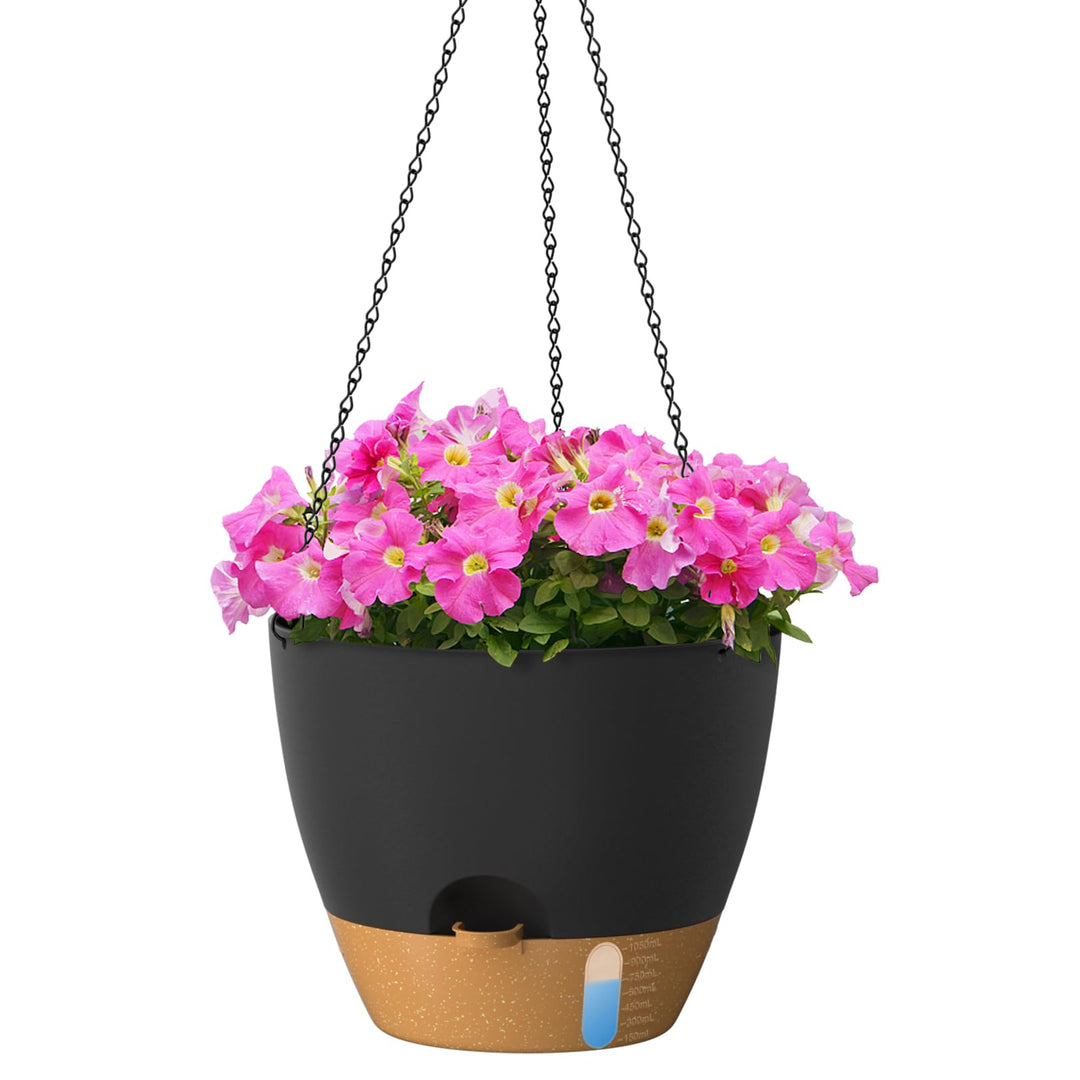 ZMTECH 30 cm Hängetopf für Pflanzen mit Bewässerungslippe 12 Zoll selbstbewässernder Pflanzentopf mi