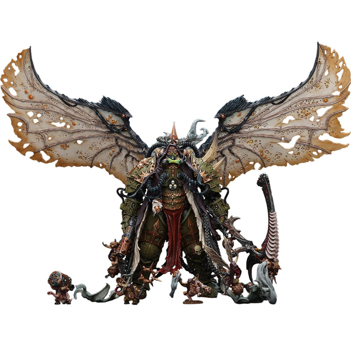 JOYTOY Warhammer 40k Mortarion，Daemon Primarch of Nurgle with Ancient Weapons‘The Lantern' and ‘Sile