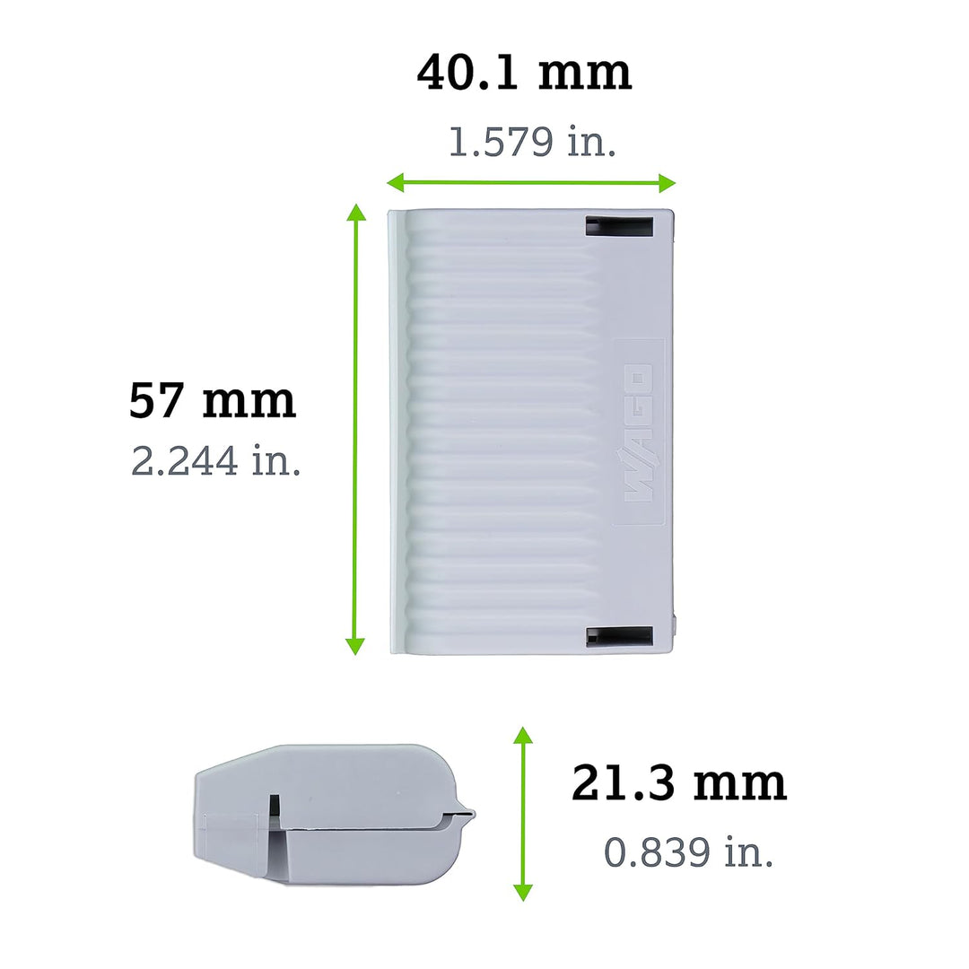 WAGO Gelbox 207-1433, max. 6 mm²-Klemmen, 2 Stück, Abg für Aderleitung mit Gel, wasserdicht, feuchti