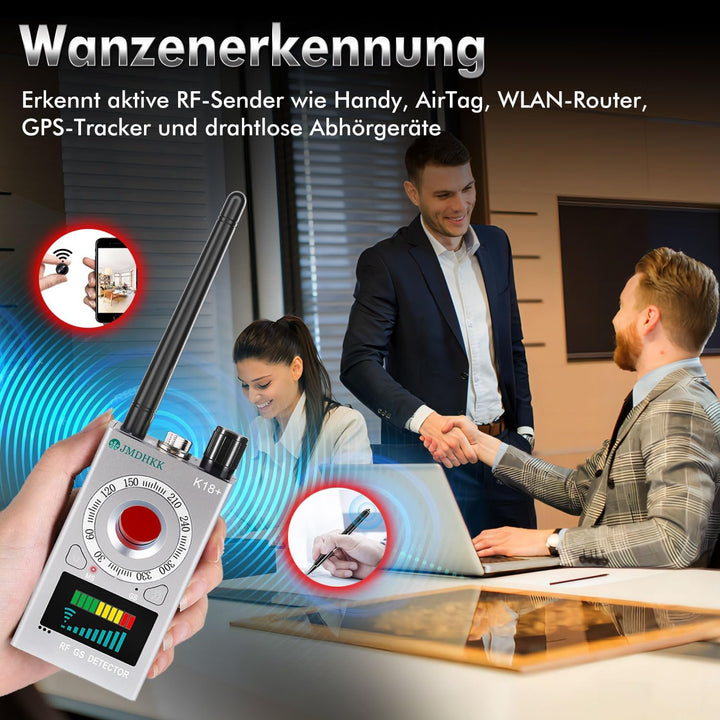 JMDHKK K18+ Versteckter Kamera-Detektor, Spionagekamera-Finder, Wanzendetektor, Magnetfeld-Detektor,