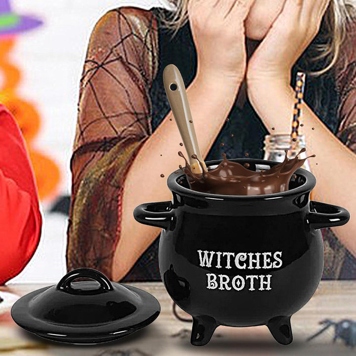 Generisch Suppen- Keramik, Schwarzer SuppenDekoration | Halloween Hexeneimer Für Themen-Partys, Grus