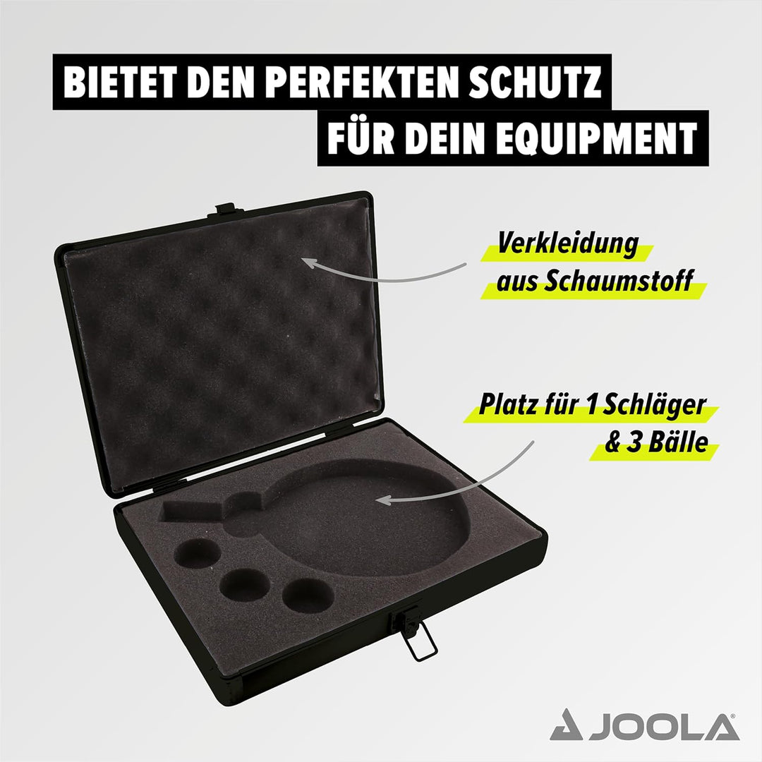 JOOLA Tischtennis-Hülle Alukoffer Schwarz Single, Schwarz Single