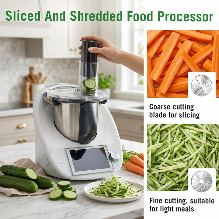 Gemüseschneider Elektrisch für Thermomix TM5 TM6, Multifunktionaler Gemüseschneider,Spiralschneider