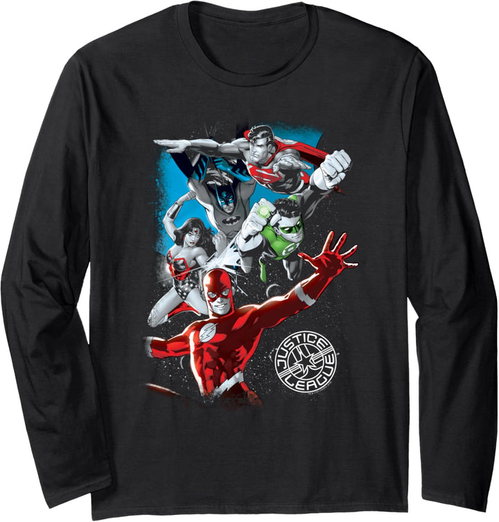 Justice League Galactic Attack Langarmshirt