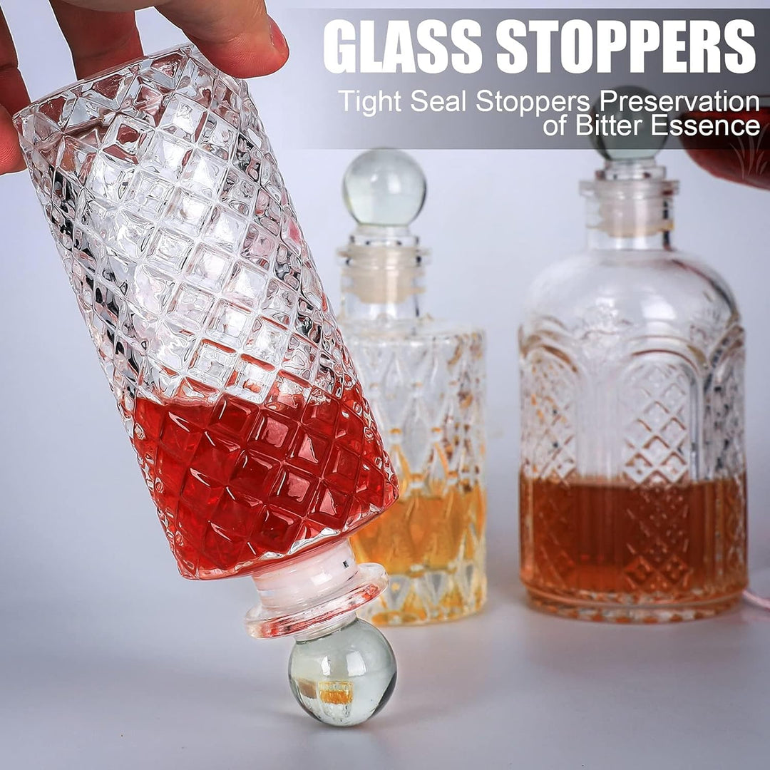 Suprobarware Bitter-Flasche für Cocktails, Glasflaschen, mit Armaturenbrett, ideal für Barkeeper, Ha