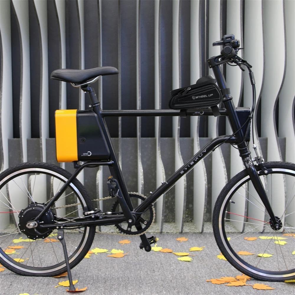 Cadorabo 7 Zoll Handy Fahrradtasche in SCHWARZ - Rahmentasche mit Handyhalter für Smartphones bis 7