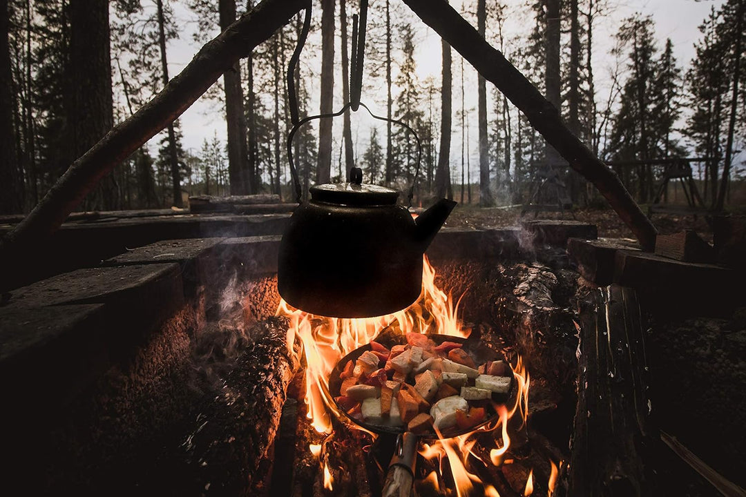 Muurikka Campfire Kessel aus Edelstahl, Silber
