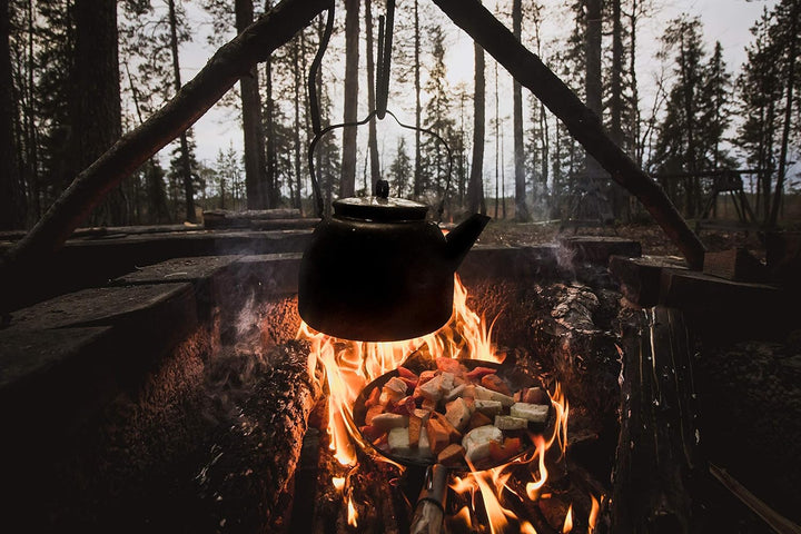 Muurikka Campfire Kessel aus Edelstahl, Silber
