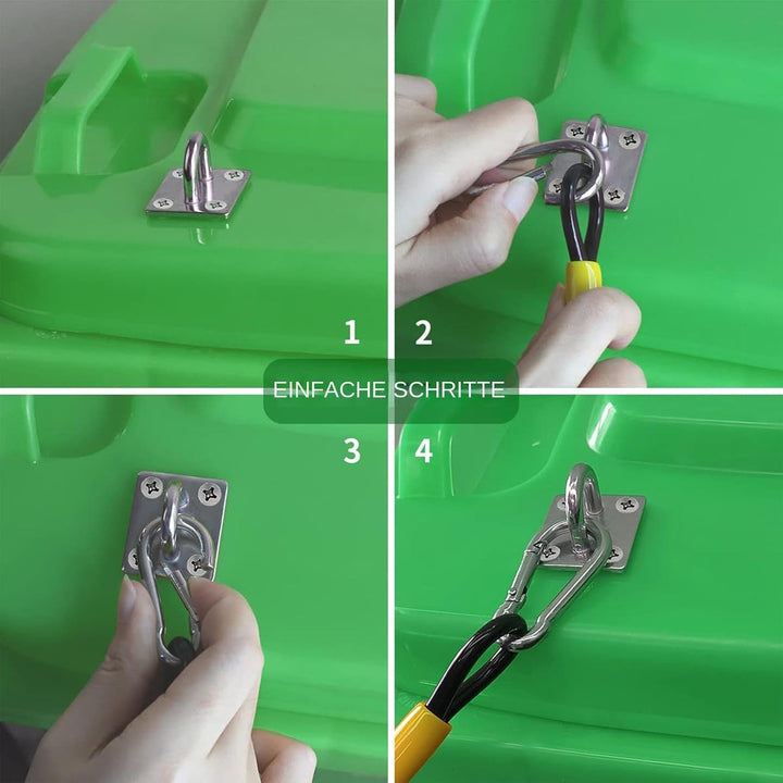 Bear Proof Garbage Can Lock 2PCS Rubber Coated Twisted Wire Rope Lock Kit