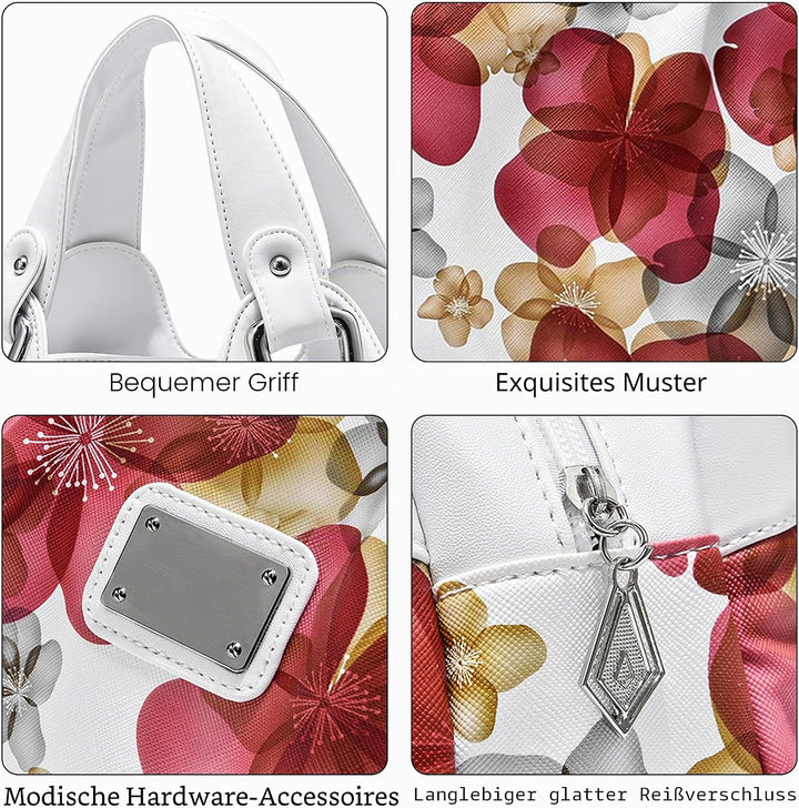 DIRRONA Damen Handtasche Schultertasche Kompakt Tragetasche Lässige Handgelenktasche Wasserdicht PU