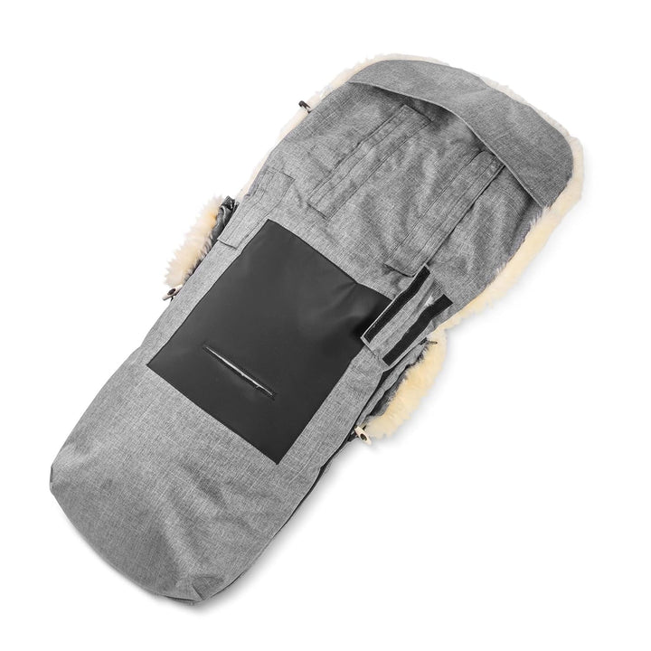 Fellhof 108303 Lammfell Fusssack Cortina, Oeko-TEX® Standard 100 Zertifiziert, 45x97 cm, Wind- und w