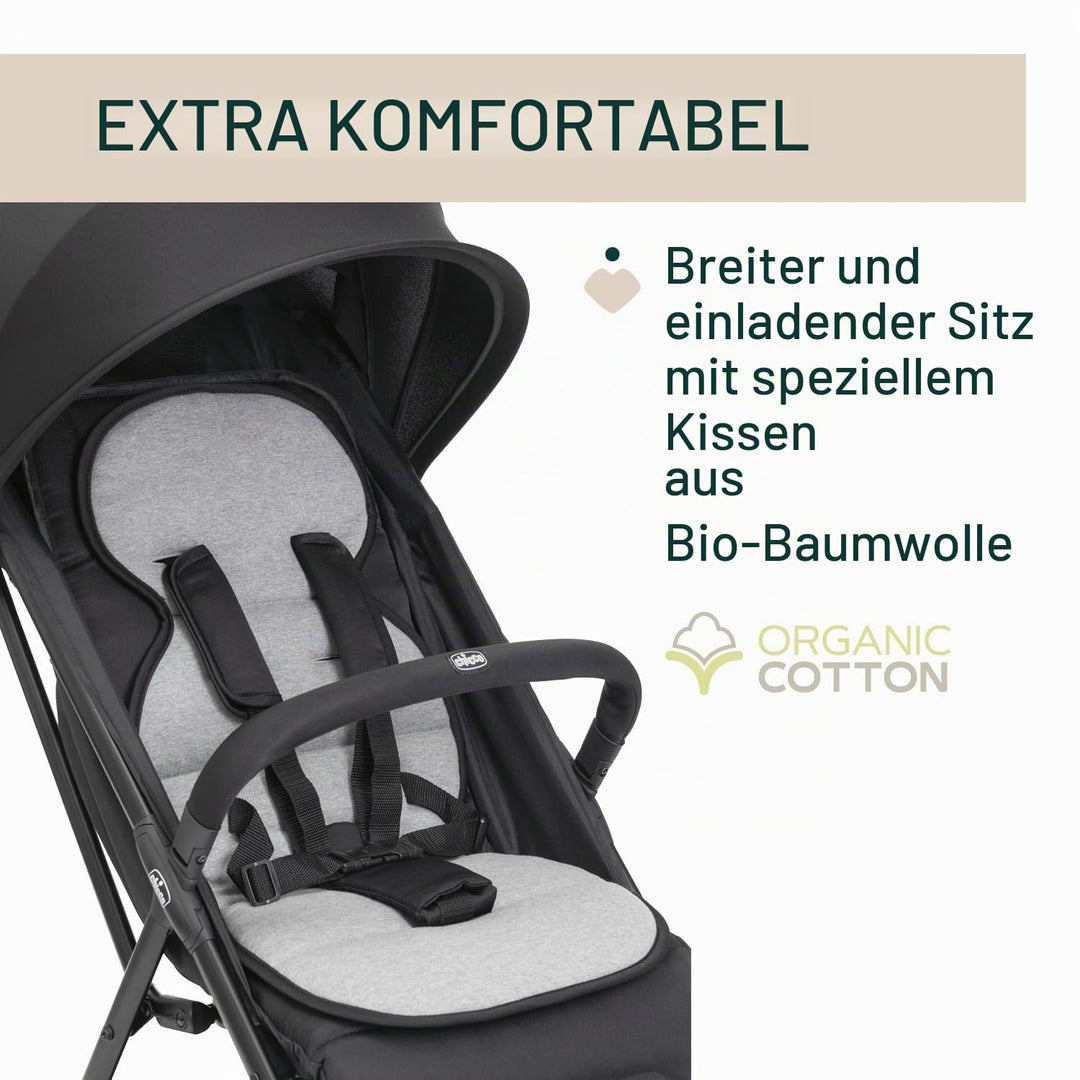 Chicco Kinderwagen Taormina, Ab Geburt bis 22 Kg, Praktisch und leicht, Zusammenklappbarer Buggy, Ki
