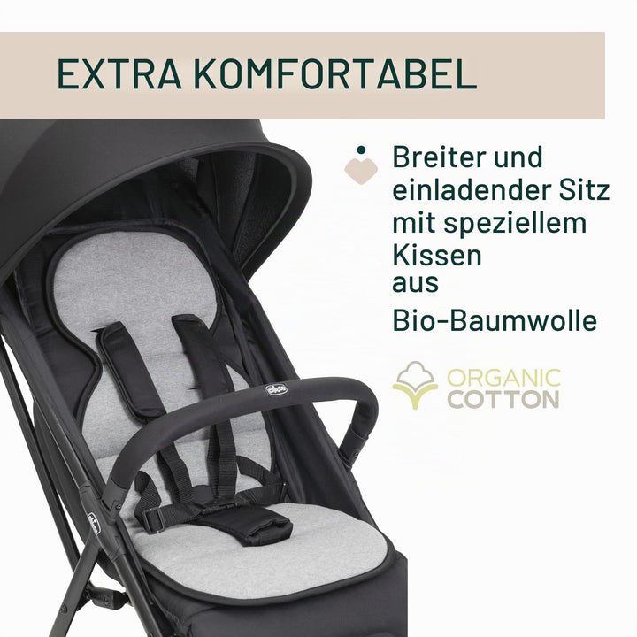 Chicco Kinderwagen Taormina, Ab Geburt bis 22 Kg, Praktisch und leicht, Zusammenklappbarer Buggy, Ki