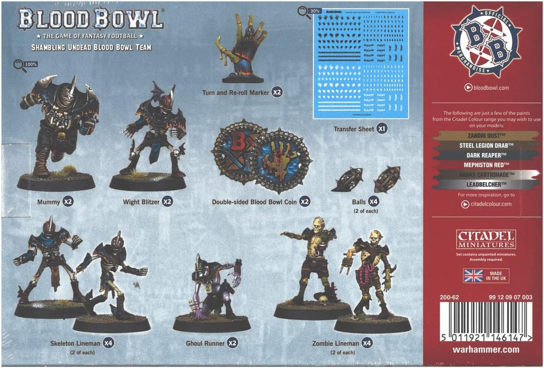 Games Workshop Blood Bowl - Team Mort-Vivant : The Champions of Death
