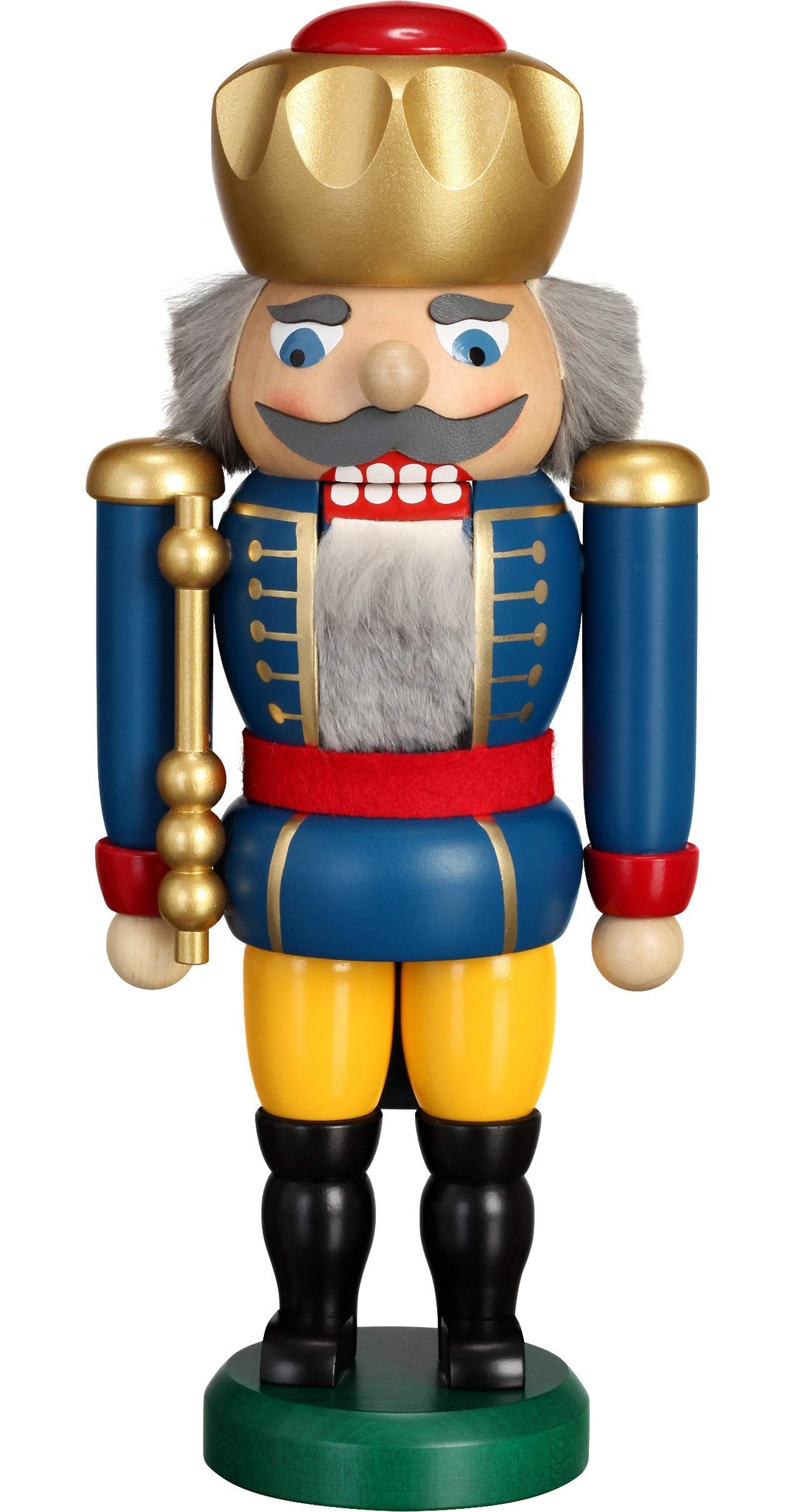 Seiffener Volkskunst Nussknacker König 25 cm (blau), Blau