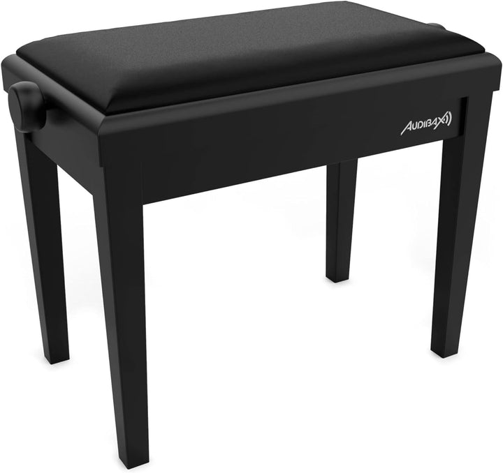 Audibax KB600 Black Banco para Piano Teclado Ajustable Regulable. Acolchado