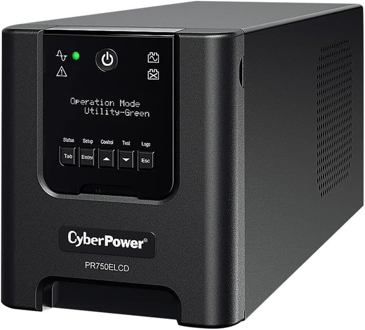 CyberPower PR750ELCDGR Line-Interactive USV Tower 750VA 675W, Sinuswellen Ausgang auch im Batteriebe