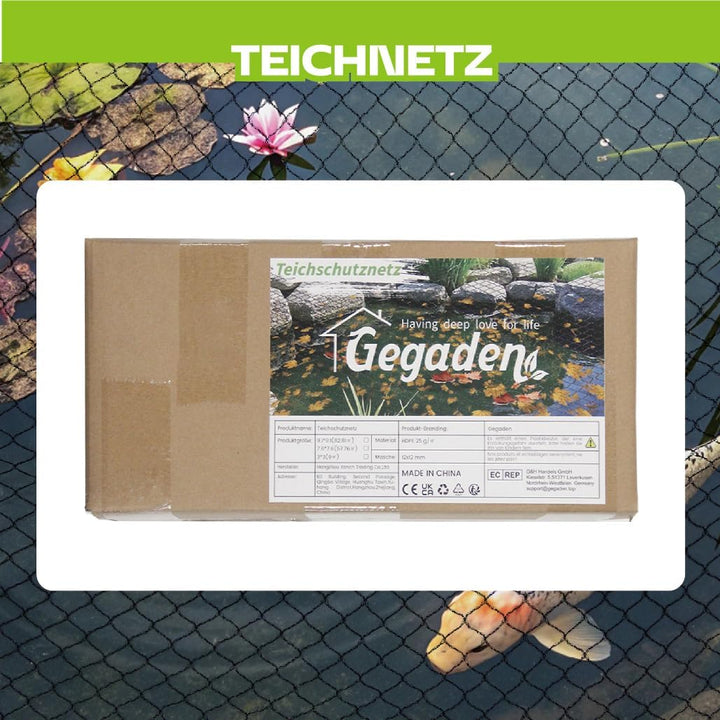 Teichnetz Feinmaschig 7.62x7.62m（58m²） Vogelschutznetz - Schwarz Teichnetz mit 12 Bodenankern | Witt