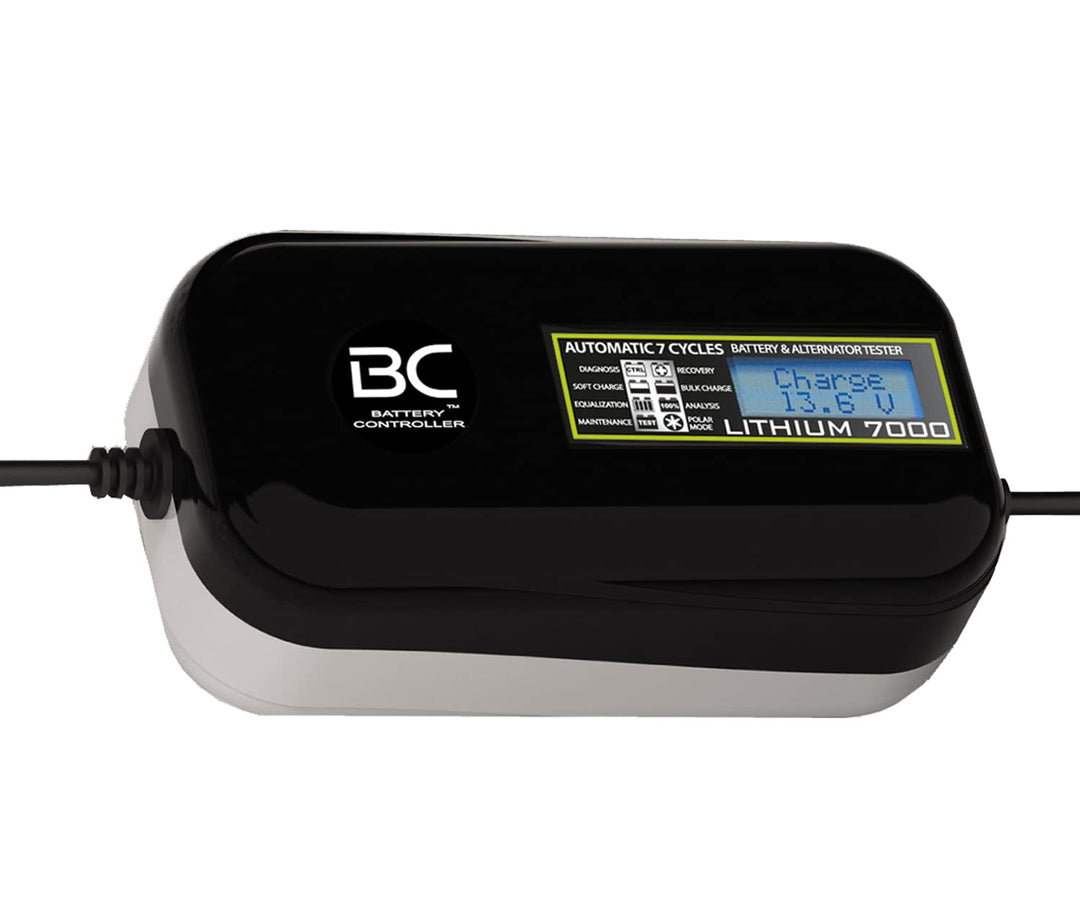 BC LITHIUM 7000-12V 7A - Automatisches digitales Batterieladegerät und Erhaltungsgerät für Lithium-/