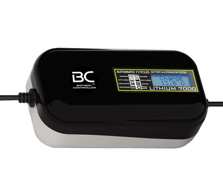BC LITHIUM 7000-12V 7A - Automatisches digitales Batterieladegerät und Erhaltungsgerät für Lithium-/