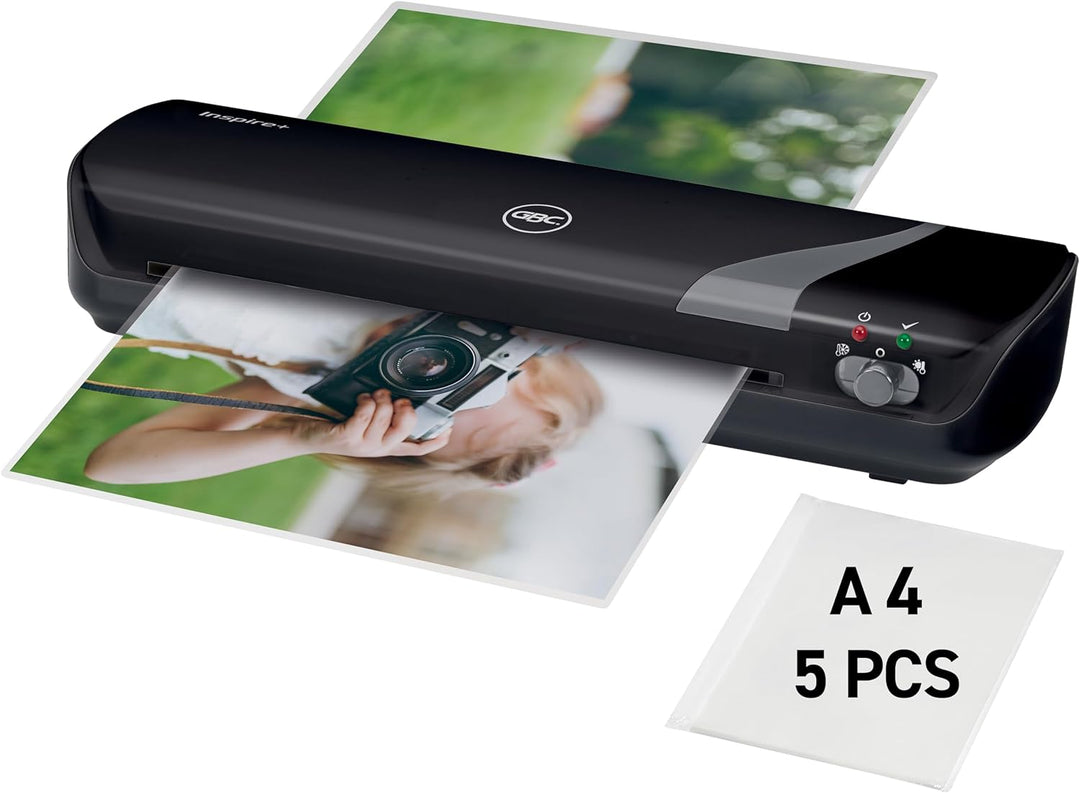 GBC Inspire+ Laminiergerät A4 für den Heimgebrauch, für Visitenkarten-Grösse bis zu DIN A4, Heiss- u