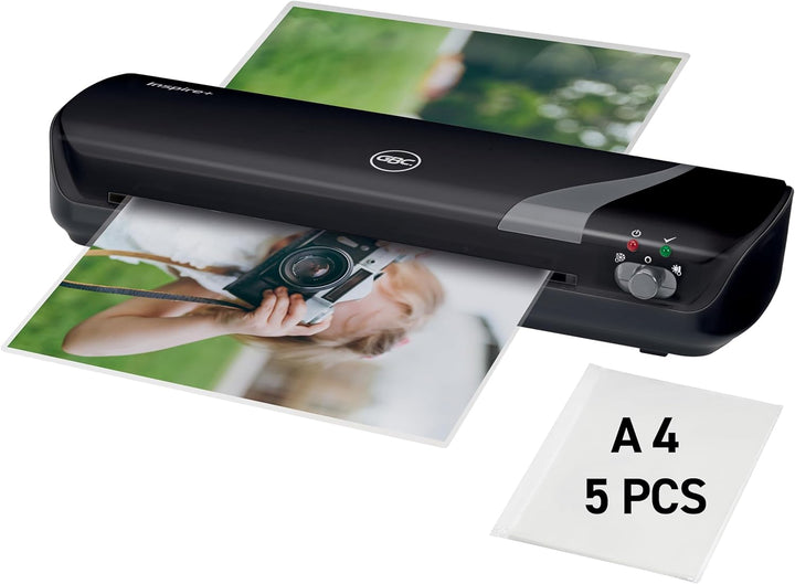 GBC Inspire+ Laminiergerät A4 für den Heimgebrauch, für Visitenkarten-Grösse bis zu DIN A4, Heiss- u