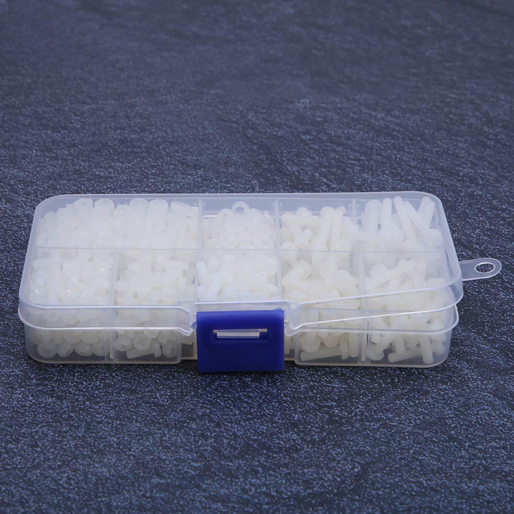 Nylon Schraube Mutter, 800 Stück M3 Nylon Schraube Mutter Set Unterlegscheibe Kombinationssatz Befes