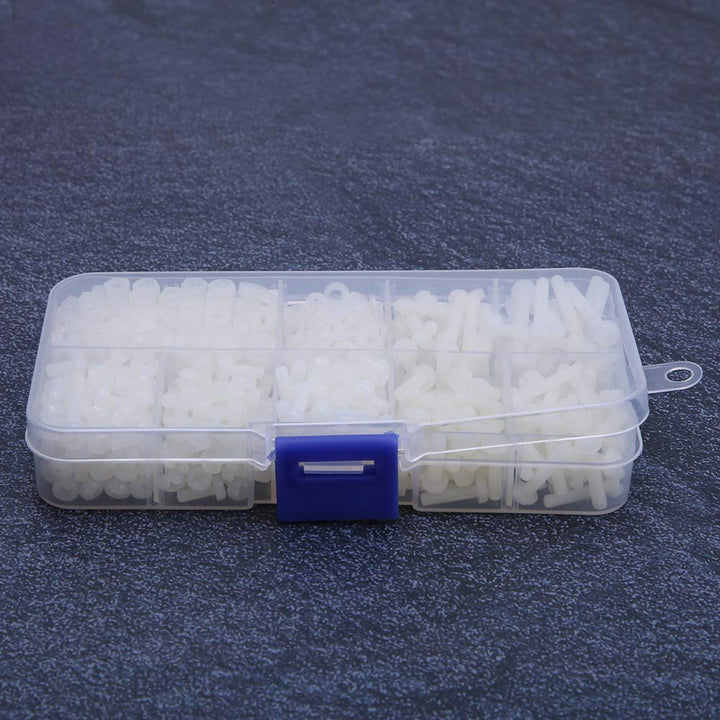 Nylon Schraube Mutter, 800 Stück M3 Nylon Schraube Mutter Set Unterlegscheibe Kombinationssatz Befes
