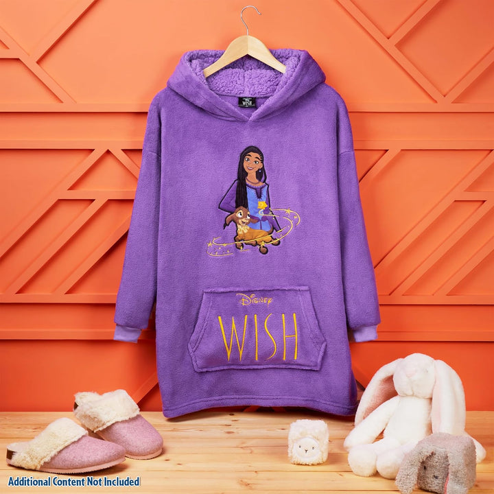 Disney Hoodie Decke Mädchen, Kuscheldecke mit Ärmeln, Fleece Kapuzenpullover, Hoodie Mädchen Geschen