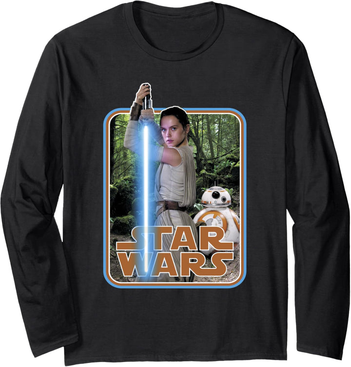 Star Wars Rey & BB-8 Episode 7 Poster Sticker Langarmshirt