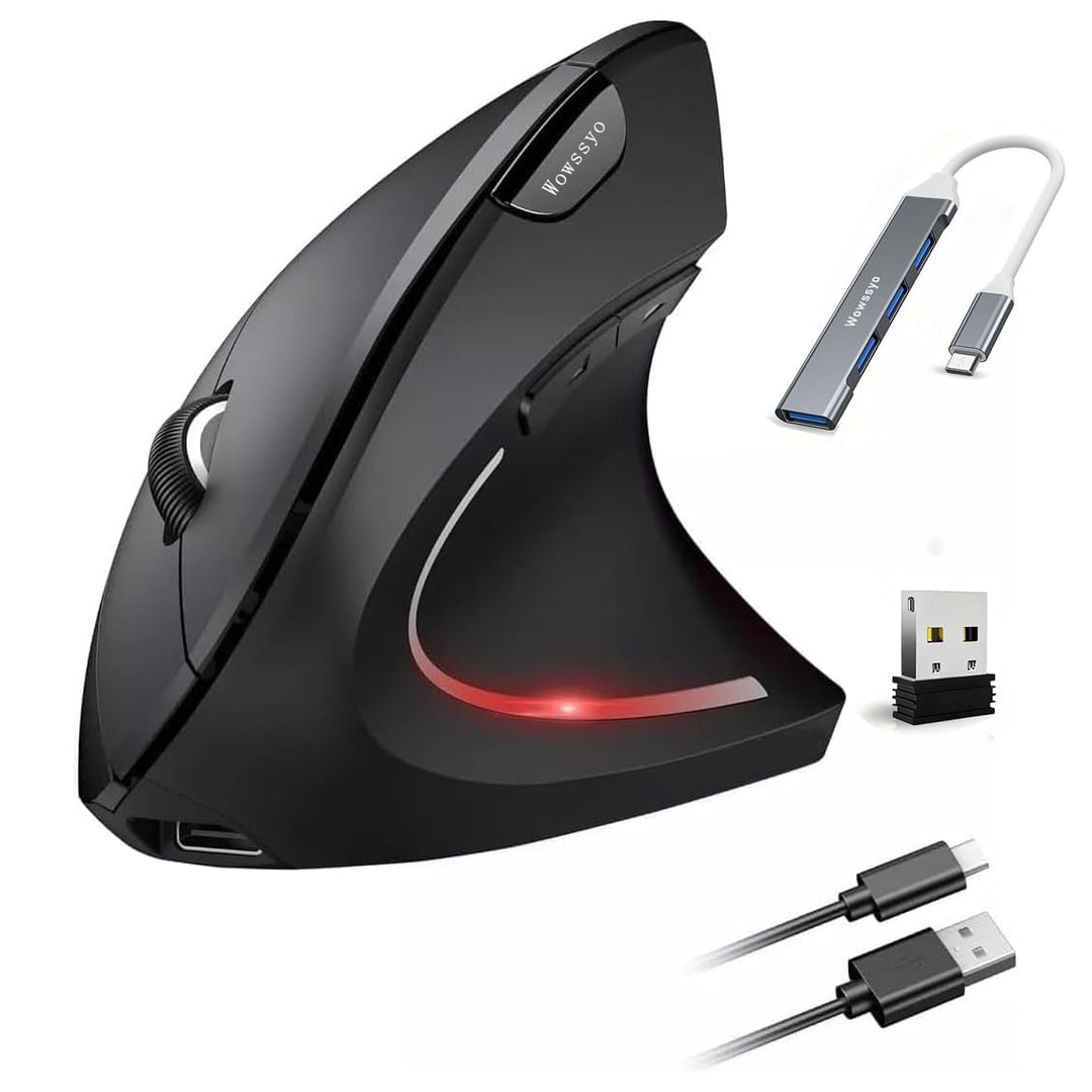 2.4G Wireless Vertikale Ergonomische, Wiederaufladbar, Optische Maus Vertical Ergonomic Optical Mous